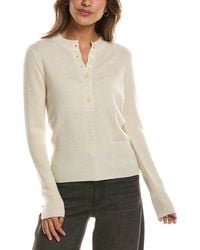 Forte - Crewneck 100% Cashmere Henley - Lyst