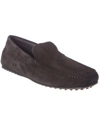 Tod's Tod?s City Gommino Suede Driving Shoe - Gray