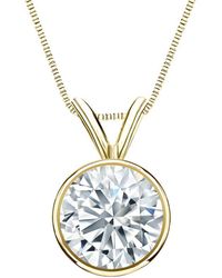 Sabrina Designs Lab Grown Diamonds - 14K 1.50 Ct. Tw. Lab-Grown Diamond Solitaire Necklace - Lyst