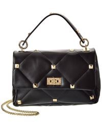 Italian Leather - Top Handle Shoulder Bag - Lyst