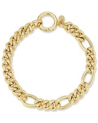 Sphera Milano - 14k Over Silver Bold Curb X Figaro Bracelet - Lyst