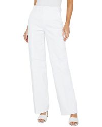 L'Agence - Brooklyn High-Rise Utility Wide Leg Blanc Jean - Lyst