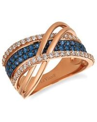 Le Vian - Blueberry Sapphire 14K Rose 1.27 Ct. Tw. Diamond & Sapphire Ring - Lyst