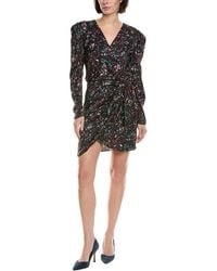 Isabel Marant - Isabel Marant Etoile Baikal Silk-Trim Wrap Dress - Lyst
