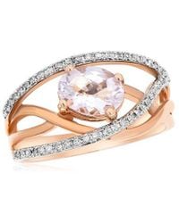 Monary 14k Rose Gold 1.25 Ct. Tw. Diamond & Amethyst Ring - Multicolour