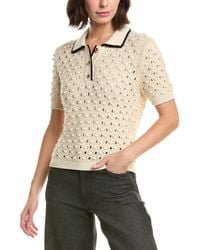 FRAME - The Bauble Polo Sweater - Lyst