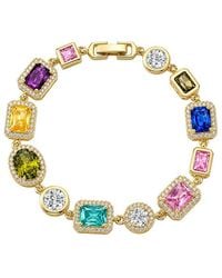 Liv Oliver - 18K Plated 19.25 Ct. Tw. Gemstone Cz Bracelet - Lyst