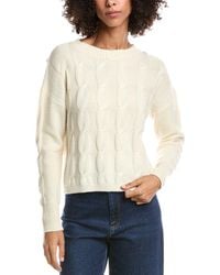 Forte - Crop Cable Wool & Cashmere-Blend Sweater - Lyst