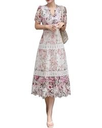 BRC By BURRYCO - Silk-Blend Midi Dress - Lyst