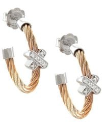 Diamond Select Cuts - X & Stainless Steel 0.03 Ct. Tw. Diamond Earrings - Lyst