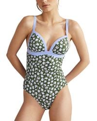Boden - Triangle Panelled Swimsuit - Lyst
