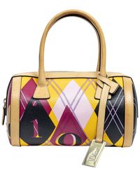 Dior - Coated Canvas By John Galliano Plaid Check Bowling Bag (Authentic Pre-Owned) - Lyst