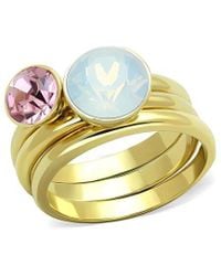 Alamode Jewelry - Plated Stainless Steel Ring - Lyst