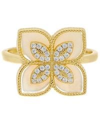Meshmerise - 18K Over Pearl Cz Ring - Lyst
