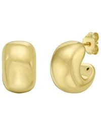 Italian Gold - 14K Puffed C Huggie Earrings - Lyst