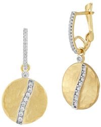 Reiss - 14K 0.36 Ct. Tw. Diamond Dangle Earrings - Lyst