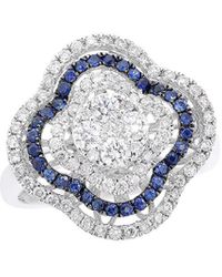 Diana M. Jewels - Fine Jewelry 14k 1.26 Ct. Tw. Diamond & Sapphire Half-eternity Ring - Lyst