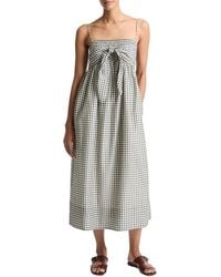 Vince - Tie Smocked Silk-Blend Cami Dress - Lyst