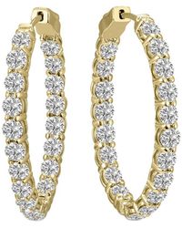 Lab Grown Diamonds - 14k 7.00 Ct. Tw. Lab Grown Diamond Hoops - Lyst