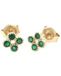 Gemstones - 14K 0.30 Ct. Tw. Emerald Earrings - Lyst