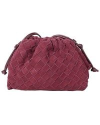 Tiffany & Fred Paris - Woven Suede Mini Drawstring Crossbody Bag - Lyst