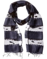 Blue Pacific - Hand-Woven Silk-Blend Scarf - Lyst