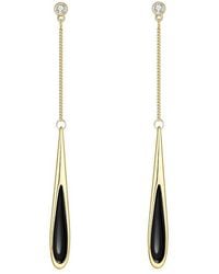 Liv Oliver - 18k Plated Cz Drop Earrings - Lyst