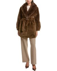 La Fiorentina - Plush Faux Fur Jacket - Lyst