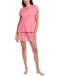 Natori - 2pc Sooth Pajama Short Set - Lyst