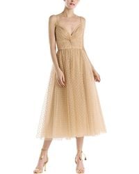 Monique Lhuillier - Crystal Tulle Silk-lined Cocktail Dress - Lyst