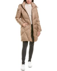 Cole Haan Quilt Stitch Down Coat - Brown