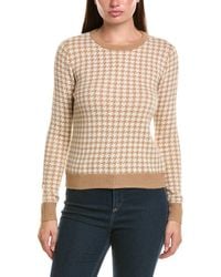 Bruno Magli - Houndstooth Crewneck Wool & Cashmere-Blend Sweater - Lyst