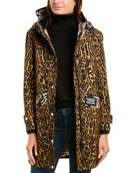 Burberry Animal Print Twill Parka - Brown