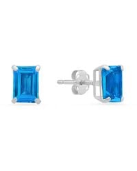 MaxColor - 14k 2.00 Ct. Tw. Blue Topaz Studs - Lyst