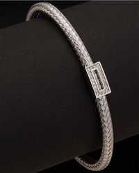 Meshmerise - 18K Over 0.15 Ct. Tw. Diamond Bangle Bracelet - Lyst