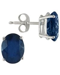 Gemstones - Silver 0.60 Ct. Tw. Sapphire Earrings - Lyst