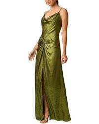 Adrianna Papell - Foiled Chiffon Long Dress - Lyst