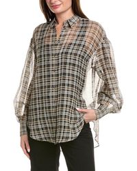 Brunello Cucinelli - Wool & Silk-blend Shirt - Lyst