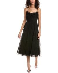 ML Monique Lhuillier - Tulle Midi Dress - Lyst