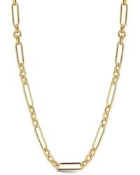 Sphera Milano - 14k Over Silver Twist Figaro Necklace - Lyst