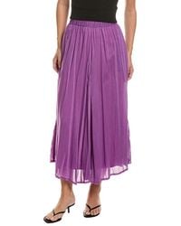 forte_forte - Silk-Blend Midi Skirt - Lyst