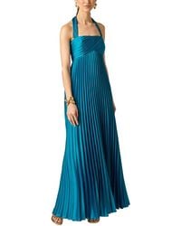 Aidan Mattox - Stretch Charmeuse Pleated Gown - Lyst