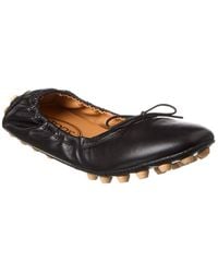Tod's - Bubble Leather Ballerina Flat - Lyst