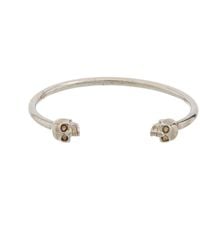 Alexander McQueen Twin Skull Cuff - Metallic