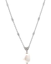 Pearls - 0.05 Ct. Tw. Diamond & 7-8Mm Pearl Necklace - Lyst