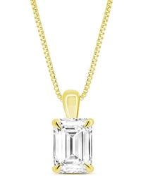 Amairah - 14K 5.00 Ct. Tw. Lab-Grown Diamond Solitaire Pendant Necklace - Lyst