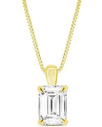 Amairah - 14K 5.00 Ct. Tw. Lab-Grown Diamond Solitaire Pendant Necklace - Lyst