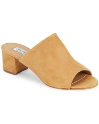 Saks Fifth Avenue Block-heel Leather Mules - Brown