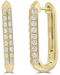 Sabrina Designs - 14K 0.56 Ct. Tw. Diamond Rectangular Hoop Earrings - Lyst