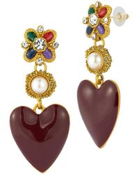 Sphera Milano - Plated Heart Earrings - Lyst